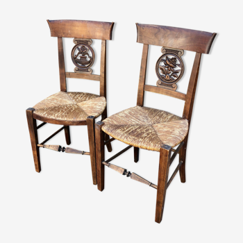 Pair of chairs early 19th century restoration