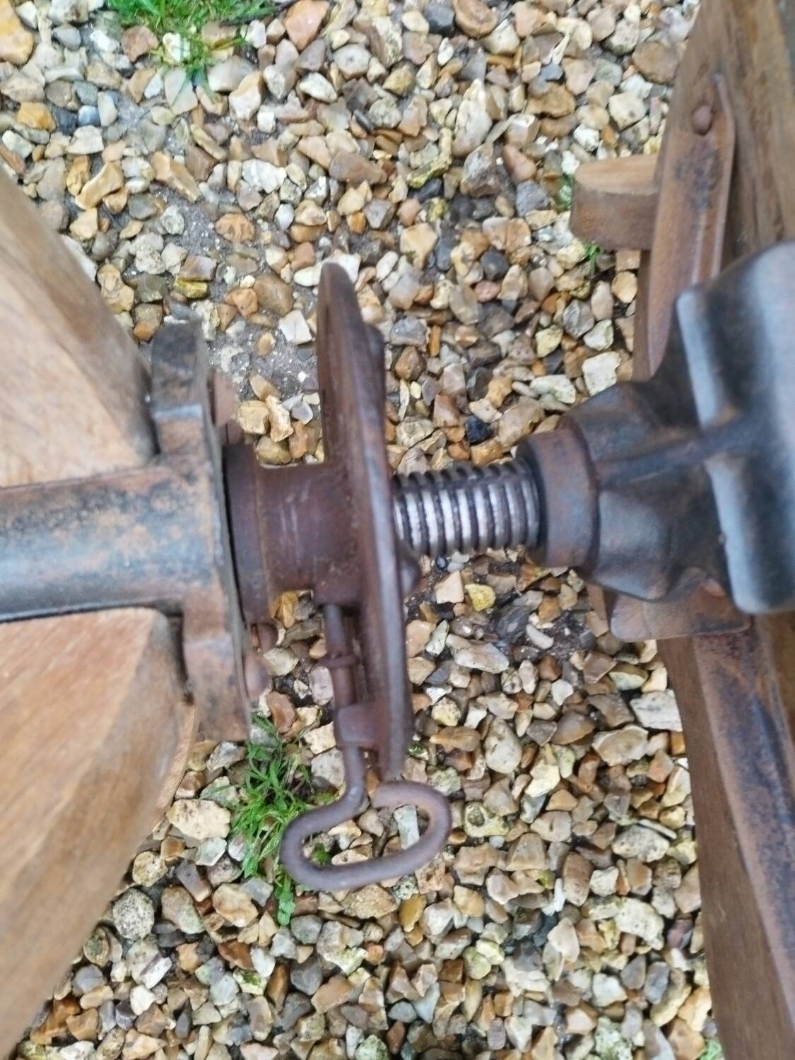 Old wooden desk chair