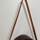 Italian Oval Teak Mirror 1950s 32x103cm
