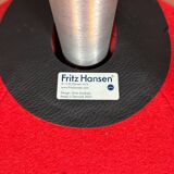 Fauteuil Egg Lounge Fritz Hansen Tissu Arne Jacobsen – Rouge – Fauteuil design,