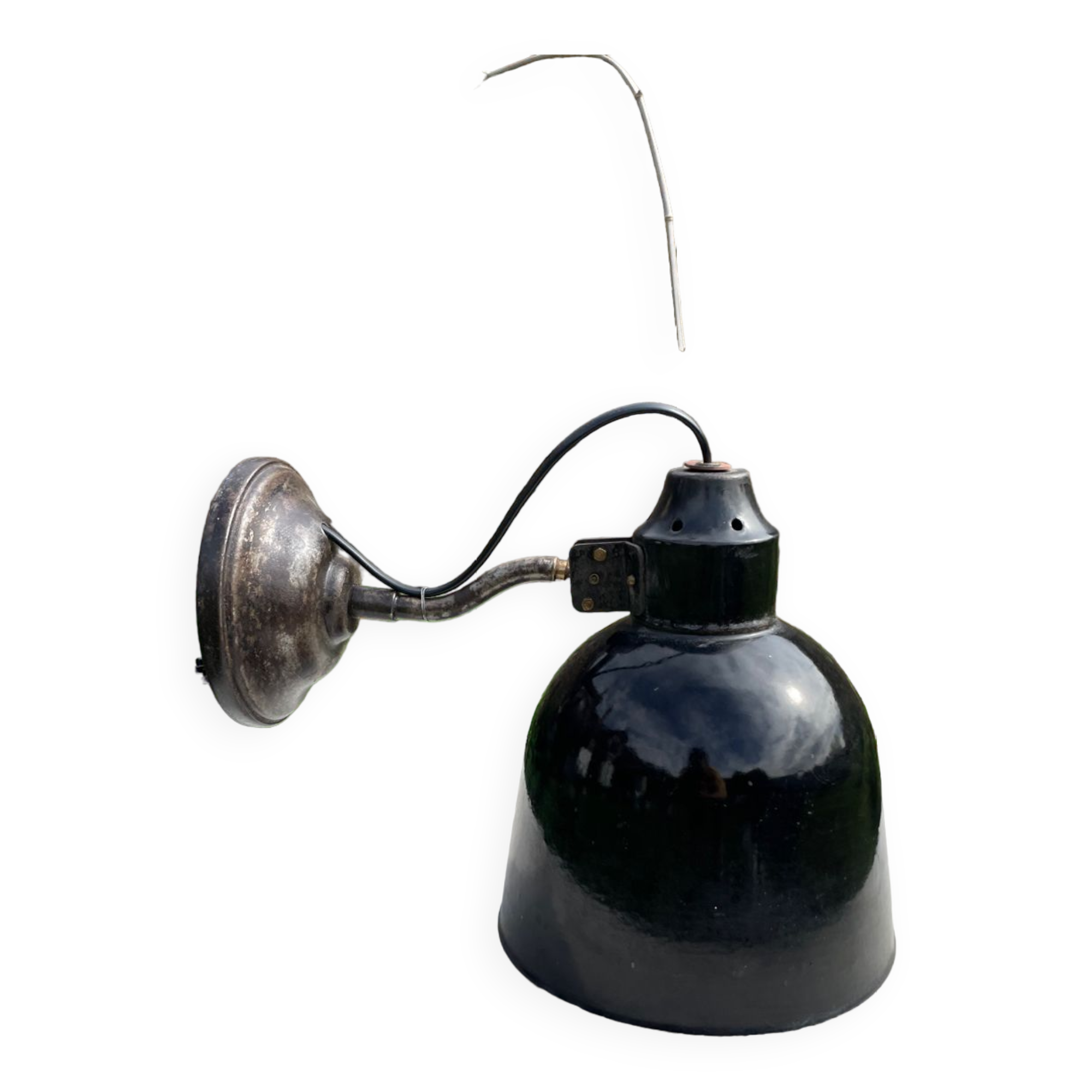 Vintage industrial wall light 1940