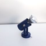 Vintage wall lamp blue lacquered 1970