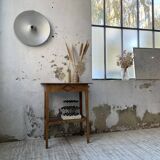 Oak spindle leg console