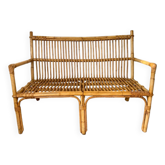 Rattan bench