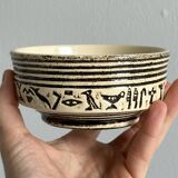Ancient bowl decorated with hieroglyphs.