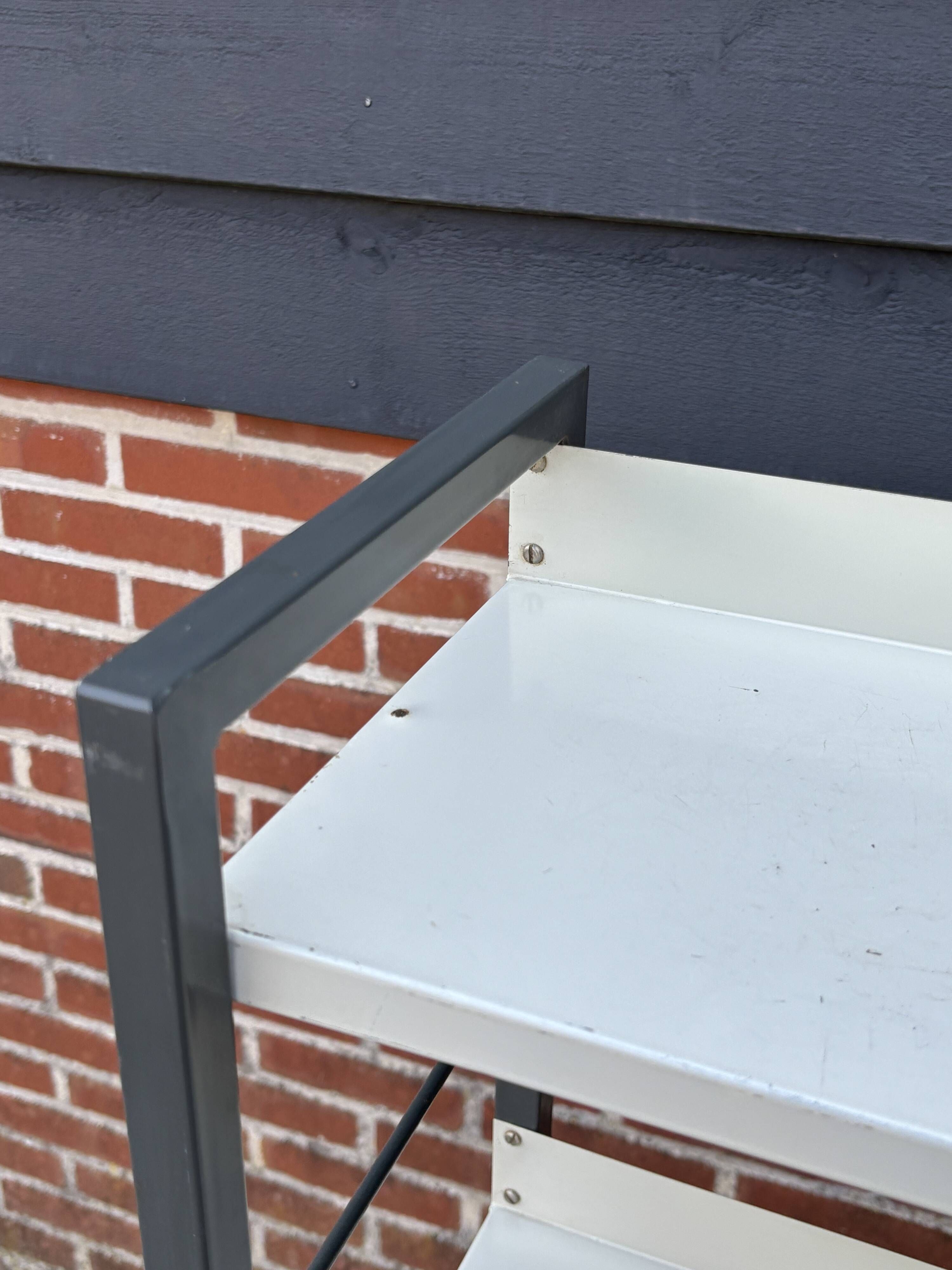 Tomado shelving unit Free standing in metal and gray - 1960s Dutch Design