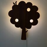 Children's wood wall lamp