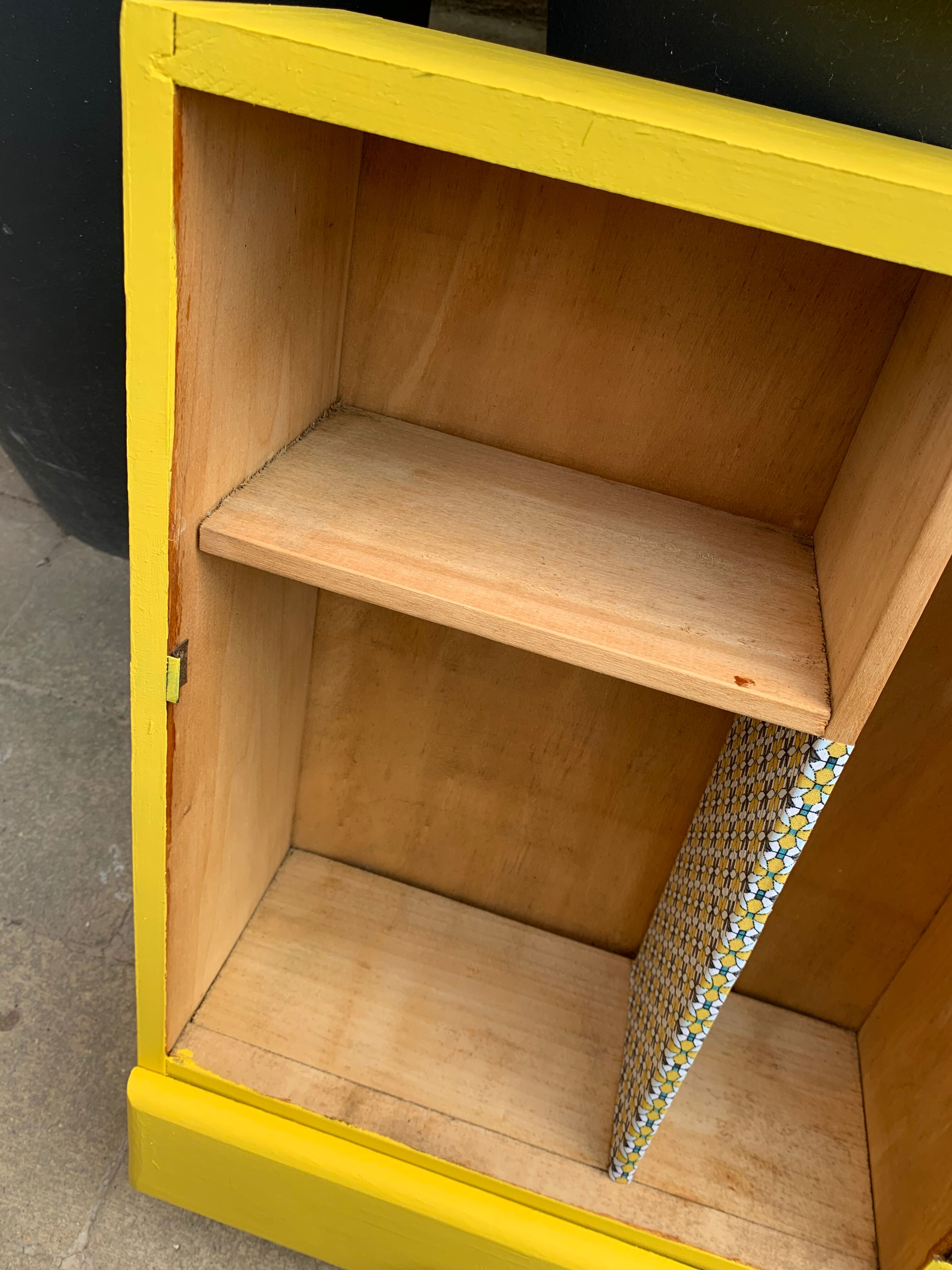 Powdered yellow medicine cabinet