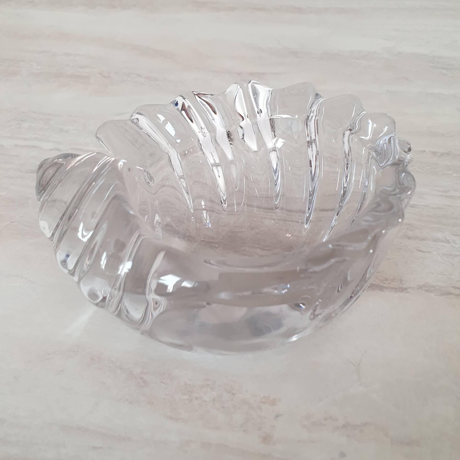 Vide-Poche coquillage en verre transparent