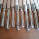 12 silver metal knives, filet model