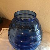 Vase bleu style art deco
