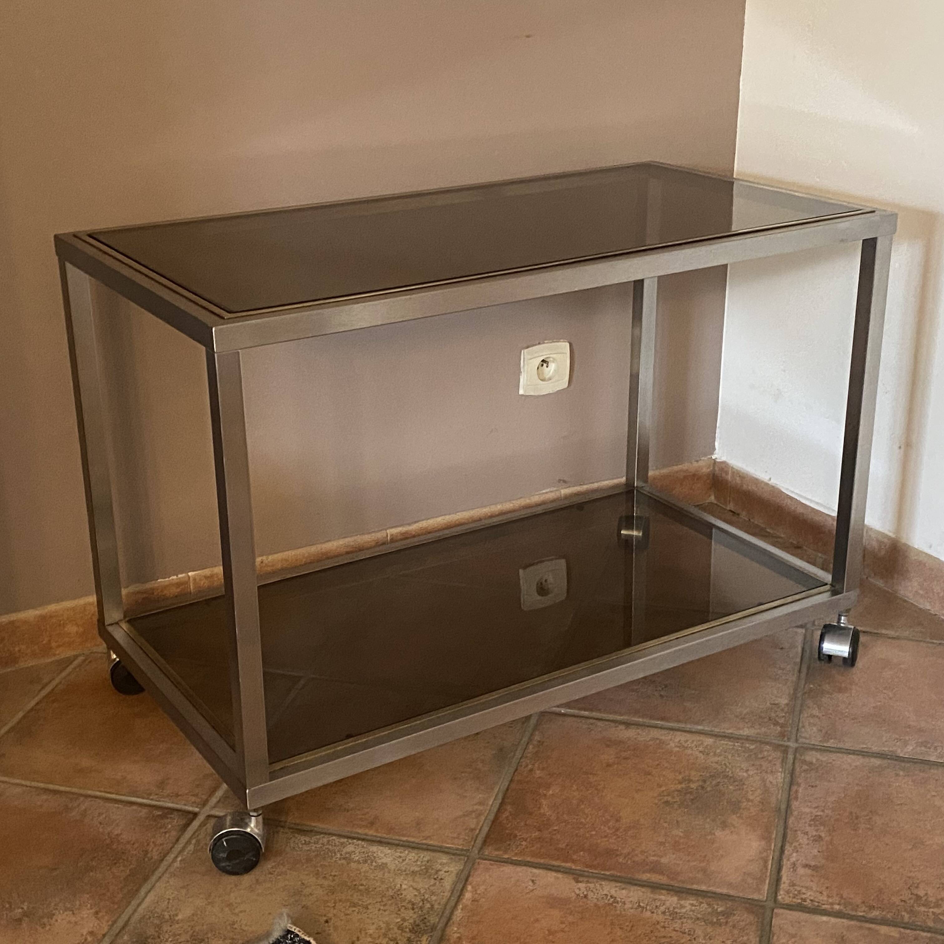 Coffee table, Roche Bobois console. 1970. 86x46.