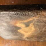 Oil on canvas signed female nude reading