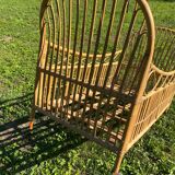 Children's bed in vintage rattan