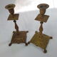 Pair of old candlesticks in bronze
