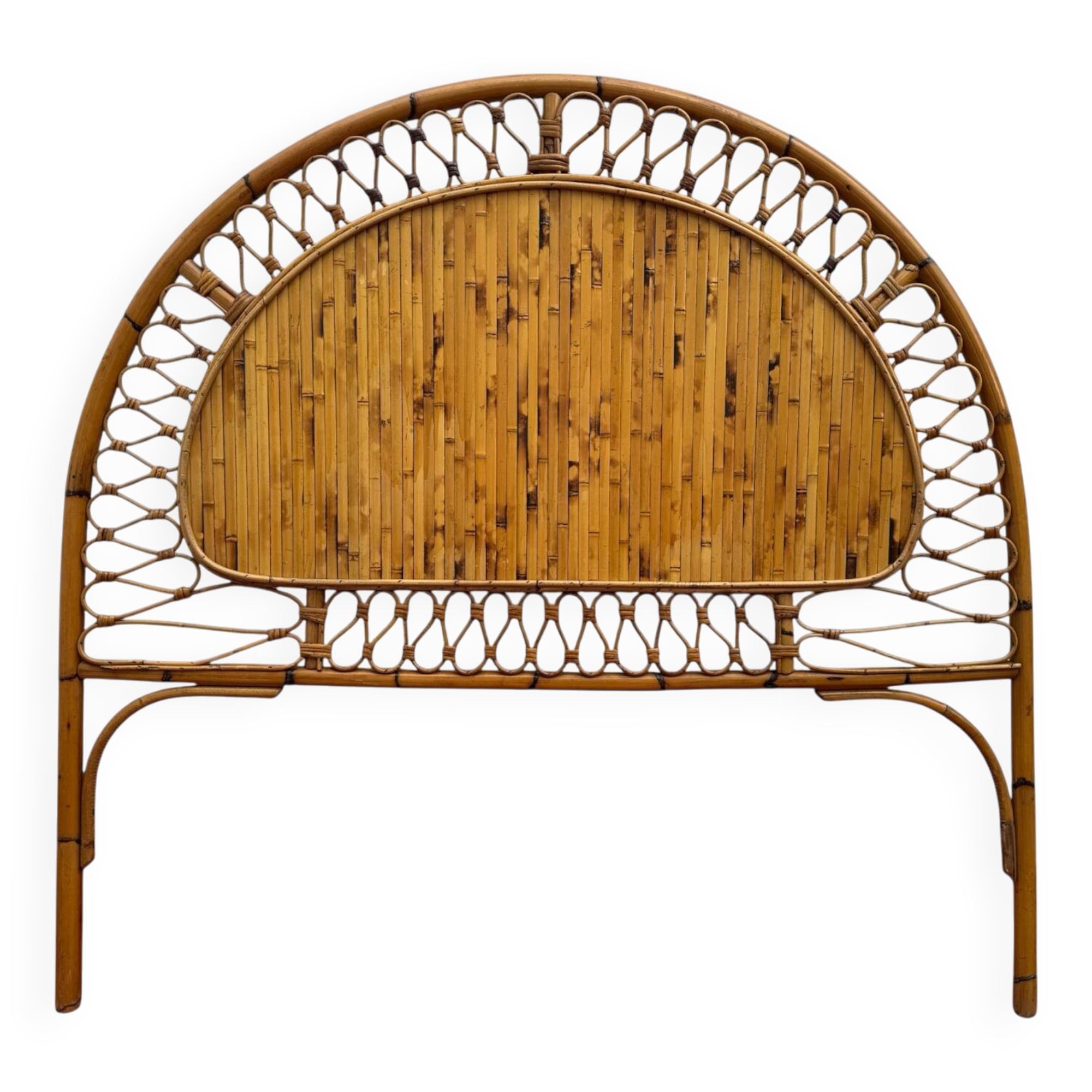 60's Rattan Headboard Italy
