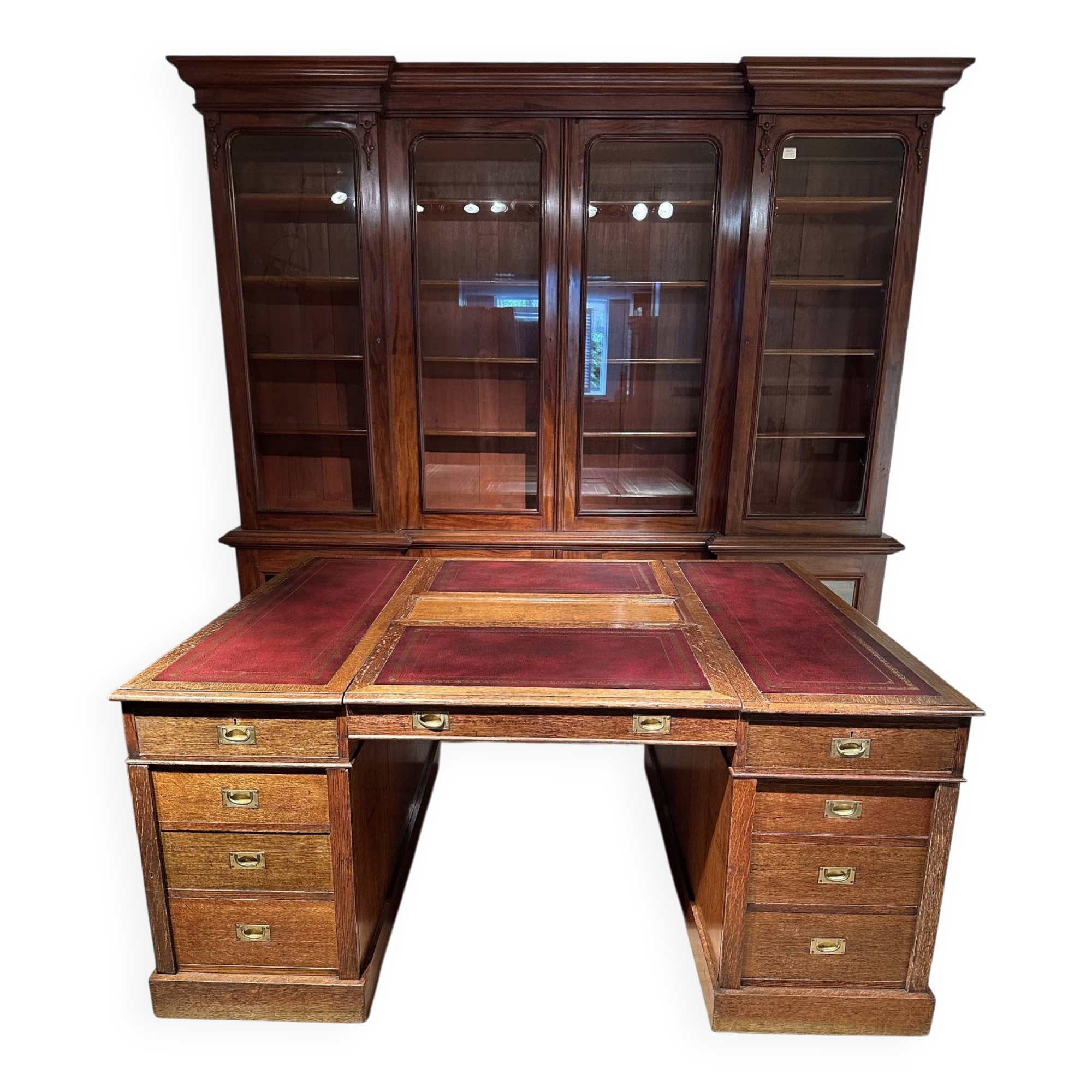 Large oak partners desk