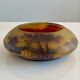 Circular glass bowl - hand-painted by Jean Simon Peynaud