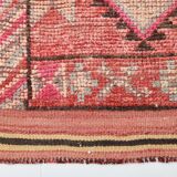 83x337Cm Cinnamon Red Runner Rug, Turkish Wool Runner Rug, Antique Rug