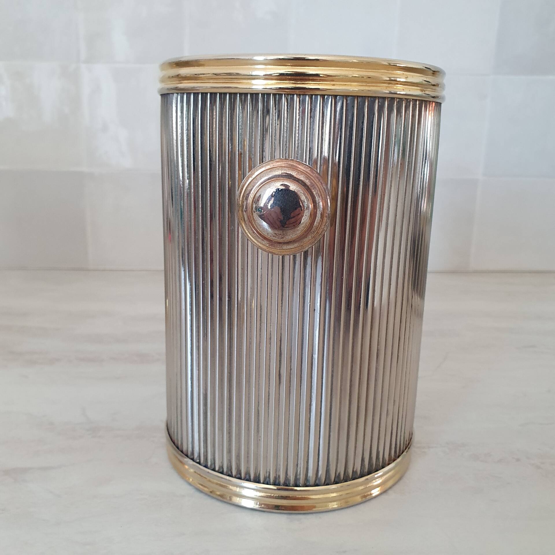 Seau à champagne et Seau à glaçons argenté et doré