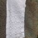 Tablecloth, crochet blanket in white cotton, artisanal and vintage