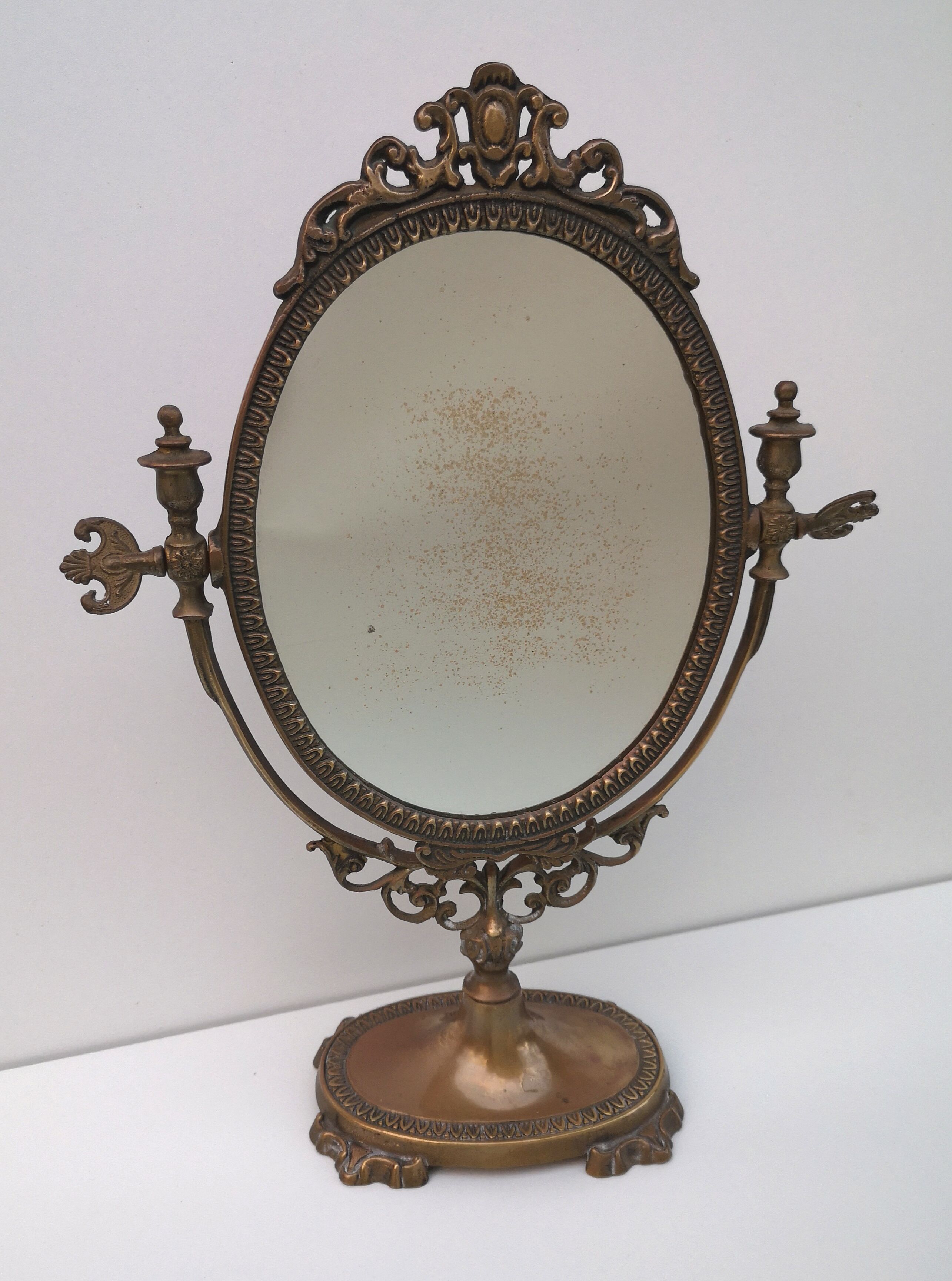 Mirror, vintage brass psyche