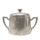 Art Deco sugar bowl, silver-plated brass, Germany, 1920s