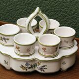 Moustiers earthenware egg service