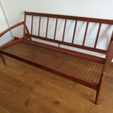 Magnus olesen 3-seater sofa in teak and fabric