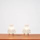 Pair of glass desk lamps by J.T. Kalmar