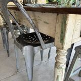 Farmhouse table with turned solid wood legs