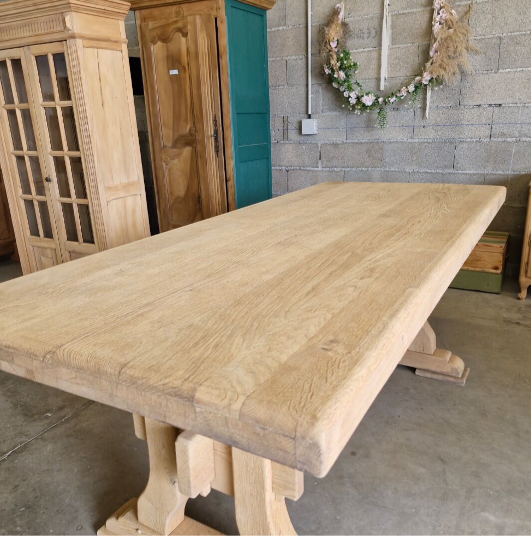 Monastery farmhouse table sandblasted