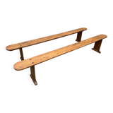 Pair of solid elm benches