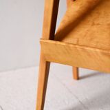 Vintage Scandinavian table with birch display shelf