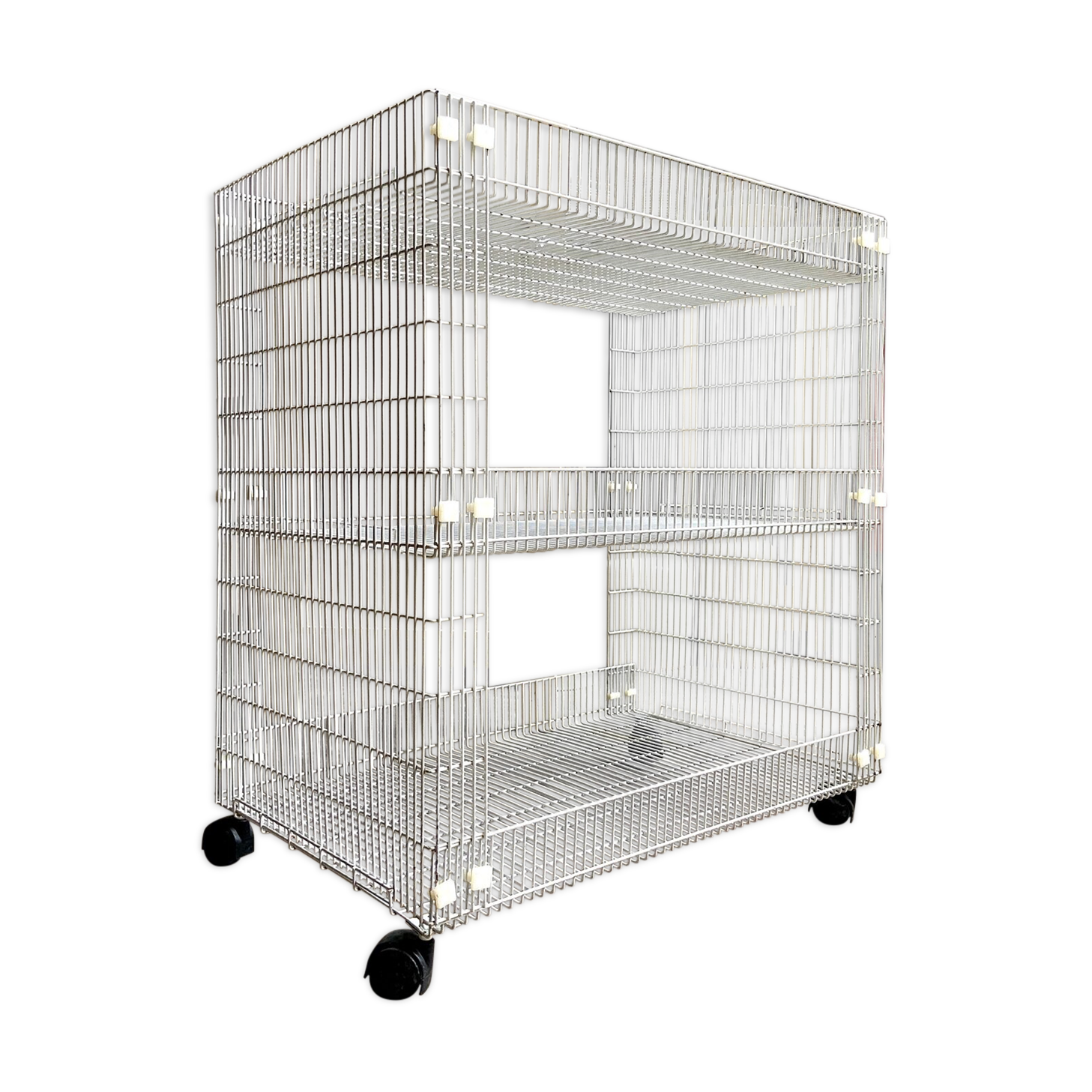 White metal service on wheels trolley