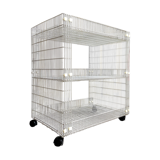 White metal service on wheels trolley