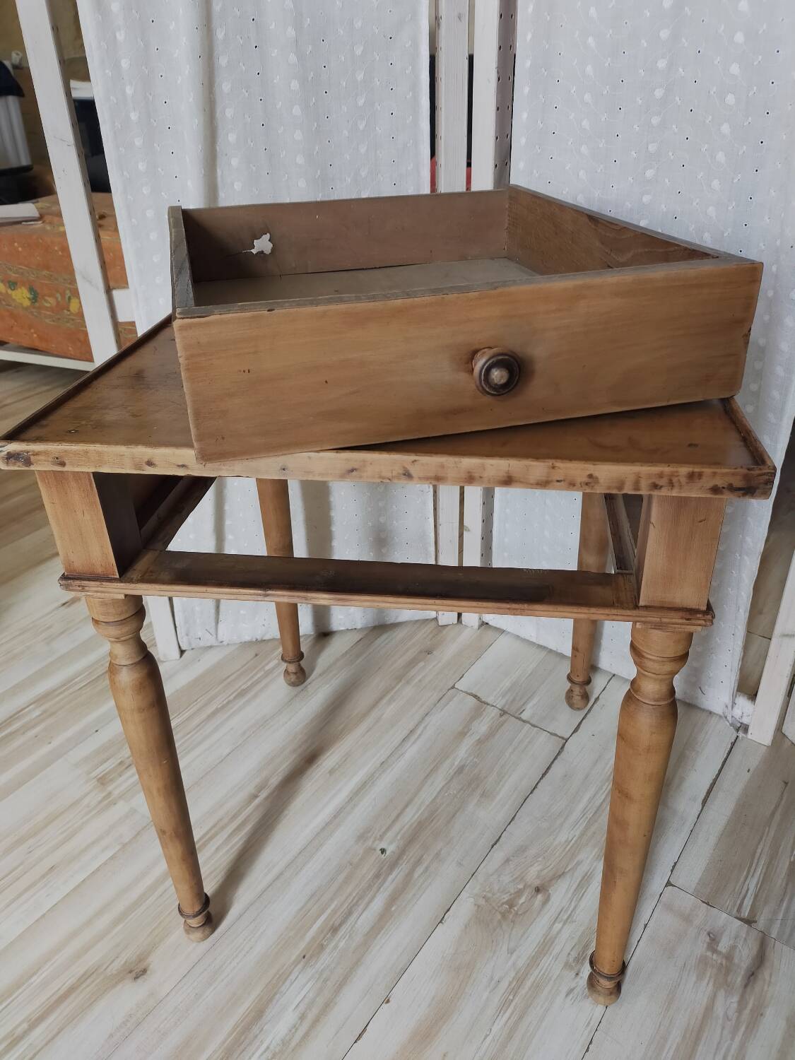 Walnut side table