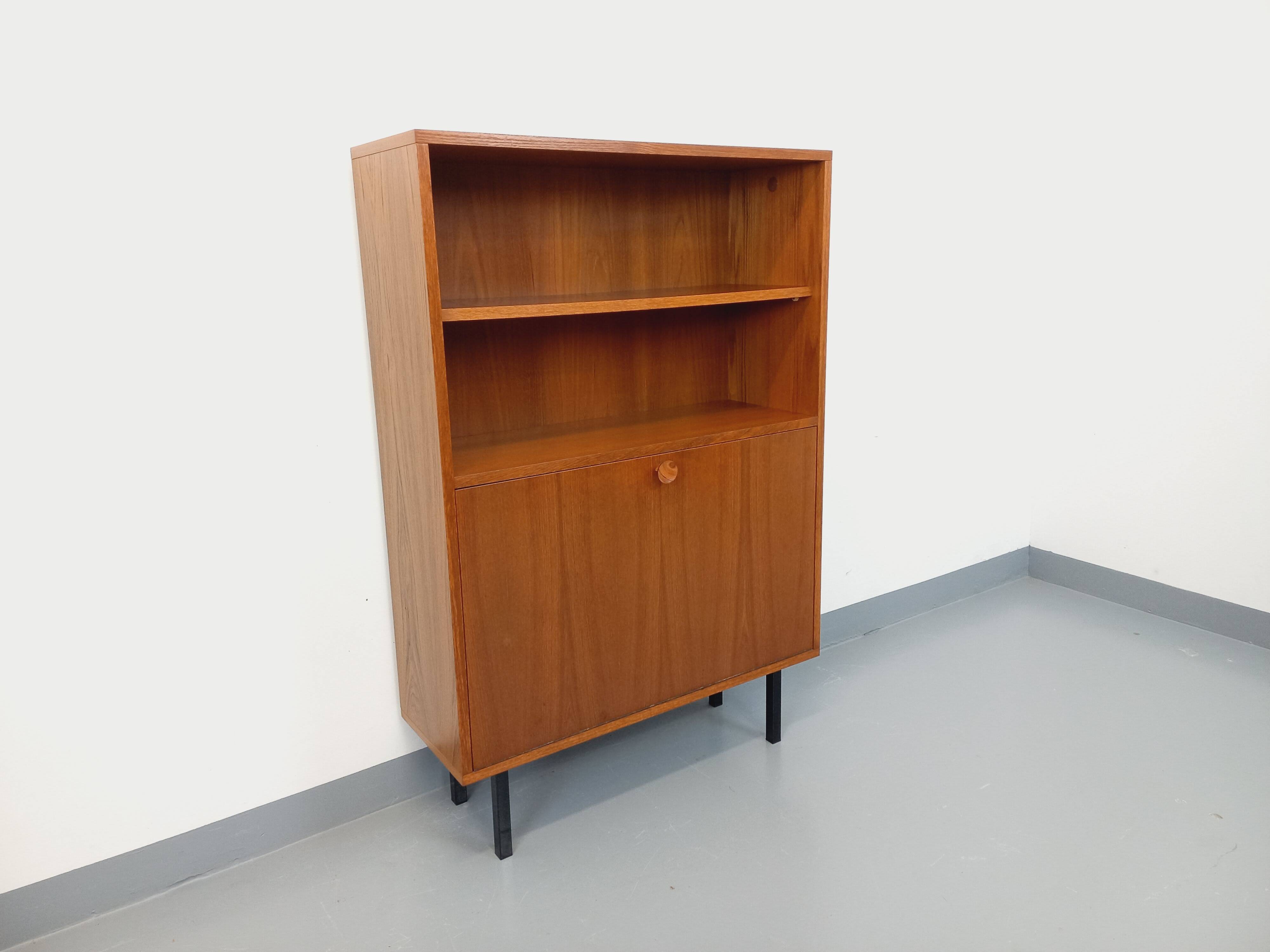 Vintage Scandinavian modernist style teak storage bookcase