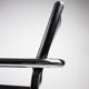 Paire de chaises Matteo Grassi MG5 cuir noir et chrome