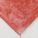 Distressed red turkish vintage rug 303x209 cm