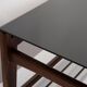 Mid-century Swedish coffee table, black glass and teak wood, 1960s.