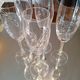 Lot of 5 champagne flutes in Epi model crystal and twisted foot