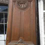 Porte d'entrée en chêne avec son bâti