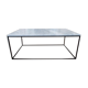 Square coffee table in white carrara marble 80x80