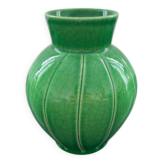 Vase en faïence craquelée