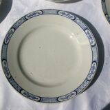 6 flat plates in Earthenware KG Lunéville livry model - D 21cm