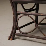 Fauteuil sculptural en bois courbé , Art Populaire, vers 1900