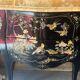 Curved lacquered wooden chest of drawers with Chinese decoration – 20th century (circa 1950-1960)
