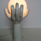 Lamp hands globe opaline