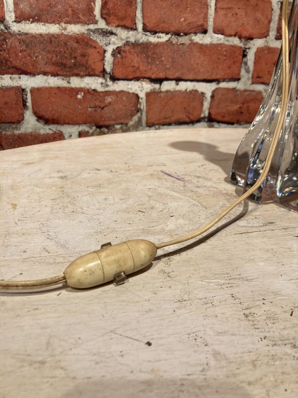 Pied de lampe en cristal